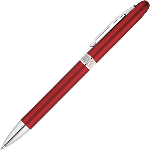 LENA. Kugelschreiber Mit Drehmechanik Und Metallclip , rot, Kunststoff, , Bild 2