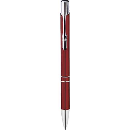 BETA. Aluminium-Kugelschreiber Mit Clip , burgunder, Aluminium, , Bild 1