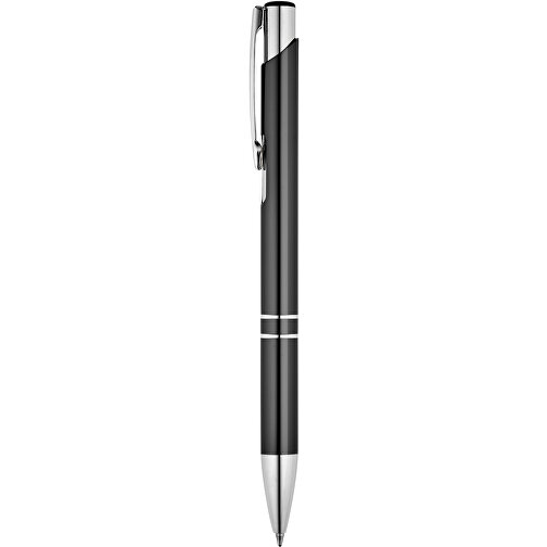 BETA. Aluminium-Kugelschreiber Mit Clip , schwarz, Aluminium, , Bild 1