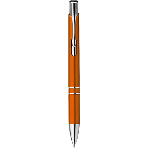 BETA PLASTIC. Kugelschreiber Mit Clip Aus Metall , orange, Kunststoff, , Bild 1