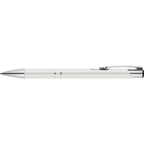 BETA BK. Aluminium-Kugelschreiber Mit Clip , weiss, Aluminium, , Bild 3