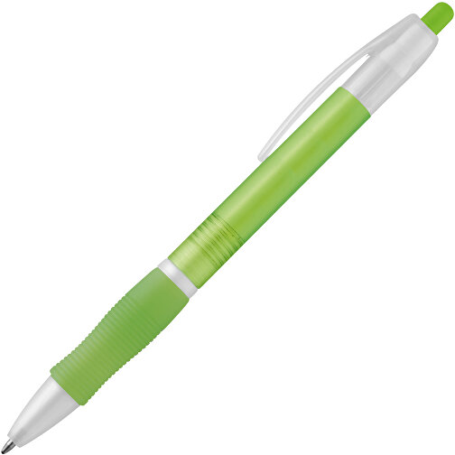 SLIM BK. Kugelschreiber Mit Gummigriff , hellgrün, Kunststoff, , Bild 2