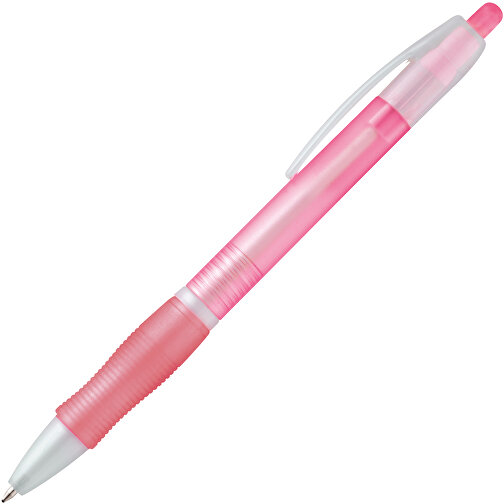 SLIM BK. Kugelschreiber Mit Gummigriff , hellrosa, Kunststoff, , Bild 2