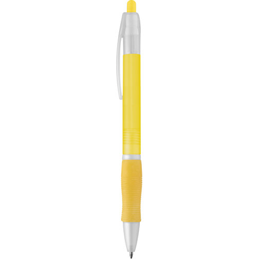 SLIM BK. Kugelschreiber Mit Gummigriff , gelb, Kunststoff, , Bild 1