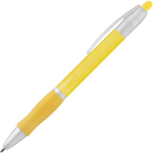 SLIM BK. Kugelschreiber Mit Gummigriff , gelb, Kunststoff, , Bild 2