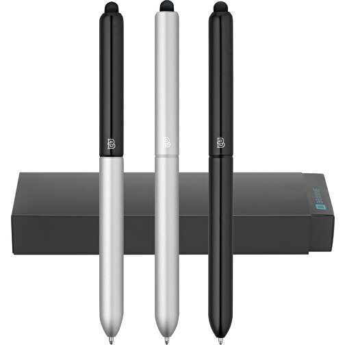 NEO. Kugelschreiber Aus Aluminium Mit Touchpen-Spitze , satinsilber, Aluminium, , Bild 3