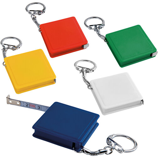 ASHLEY. Schlüsselanhänger Mit Maßband , rot, Kunststoff, 9,00cm (Höhe), Bild 2