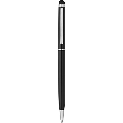 ZOE. Aluminium-Kugelschreiber Mit Drehmechanik Und Einer Touch-Spitze , schwarz, Aluminium, , Bild 1