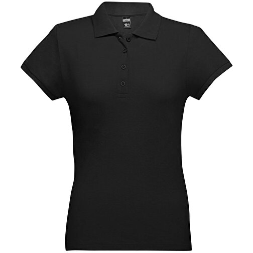 THC EVE. Damen Poloshirt , schwarz, 100% Baumwolle, XXL, 68,00cm x 52,00cm (Länge x Breite), Bild 1