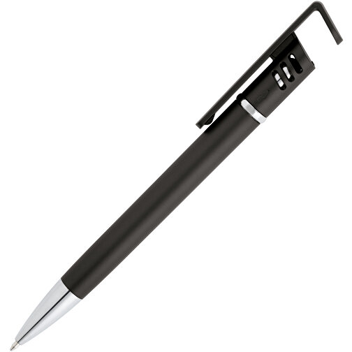 TECNA. Kugelschreiber Mit Metallischer Oberfläche , schwarz, Kunststoff, , Bild 2