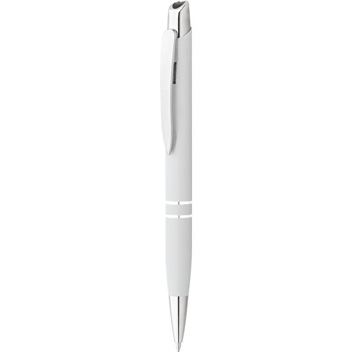 MARIETA SOFT. Aluminium-Kugelschreiber Mit Clip , weiß, Aluminium, , Bild 5