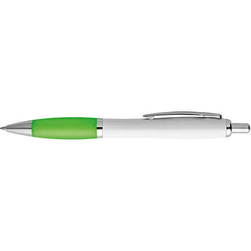 MOVE BK. Kugelschreiber Mit Clip Und Metall Applikationen , hellgrün, Kunststoff, , Bild 3
