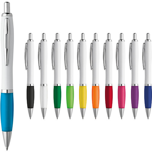 MOVE BK. Kugelschreiber Mit Clip Und Metall Applikationen , blau, Kunststoff, , Bild 4