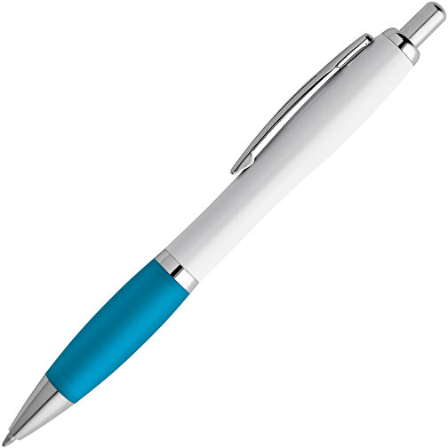 MOVE. Kugelschreiber Mit Clip Aus Metall , hellblau, Kunststoff, , Bild 2
