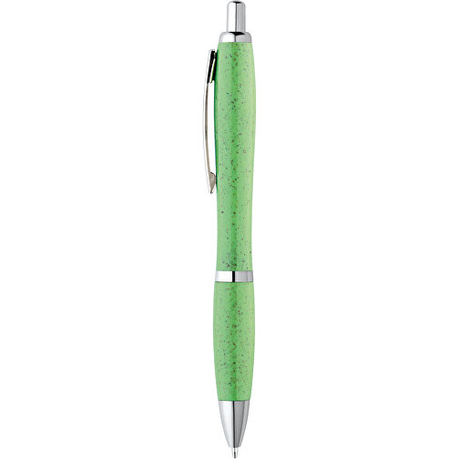 TERRY. Kugelschreiber Aus Weizenstrohfaser Und ABS , hellgrün, Weizenstrohfaser und ABS, , Bild 1