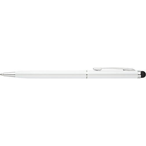 ZOE BK. Kugelschreiber Aus Aluminium Mit Touchpen-Spitze , weiß, Aluminium, , Bild 3