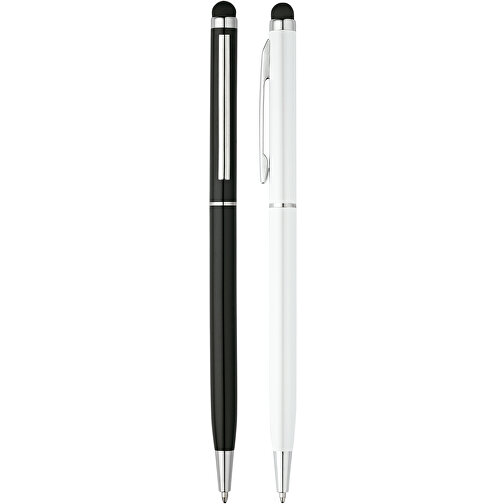 ZOE BK. Kugelschreiber Aus Aluminium Mit Touchpen-Spitze , weiß, Aluminium, , Bild 4