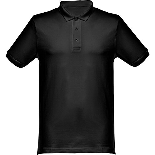 THC MONACO. Herren Poloshirt , schwarz, 100% Baumwolle, L, 74,00cm x 54,00cm (Länge x Breite), Bild 2