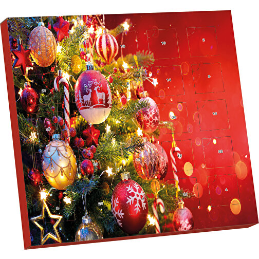 Täfelchen Adventskalender Ritter SPORT , Ritter Sport, Karton, kompostierbares Inlay, 21,00cm x 1,40cm x 21,00cm (Länge x Höhe x Breite), Bild 1