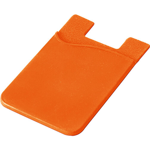 SHELLEY. Smartphone-Kartenhalter Aus Silikon , orange, Silikon, , Bild 1