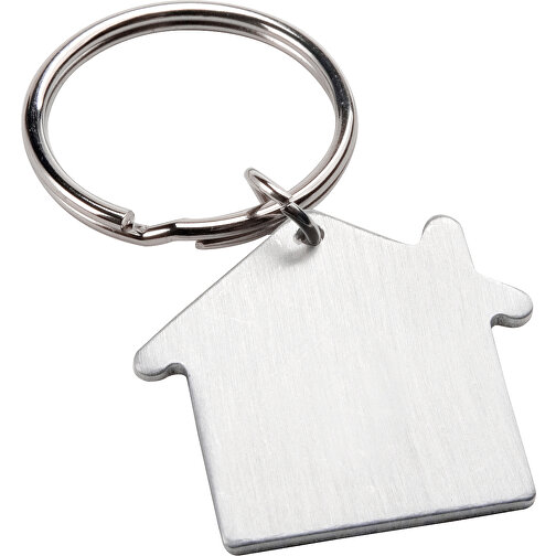 HOMIER. Schlüsselanhänger Aus Aluminium , satinsilber, Aluminium, , Bild 1