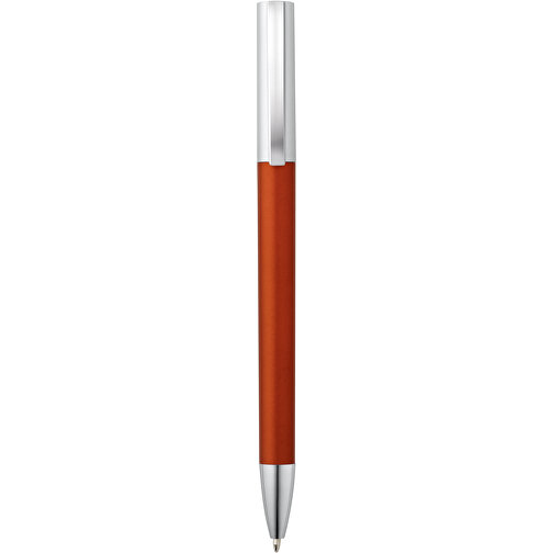 ELBE. Kugelschreiber Mit Drehmechanik, Metallclip , dunkelorange, Kunststoff, , Bild 1