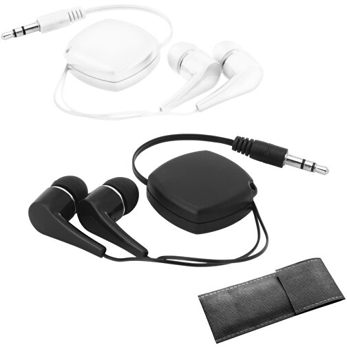 PINEL. Ausziehbare Kopfhörer Mit Kabel , weiß, Kunststoff, , Bild 4