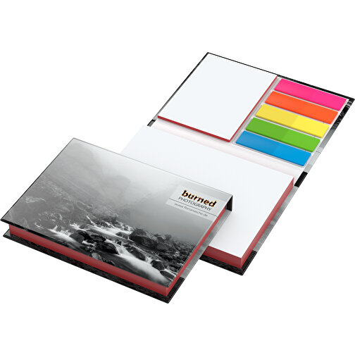 Prag White Bestseller sticky note, mat, avec coupe couleur rouge, Image 1