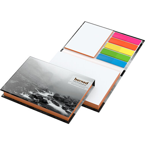 Prag White Bestseller sticky note, mat, avec découpe couleur orange, Image 1