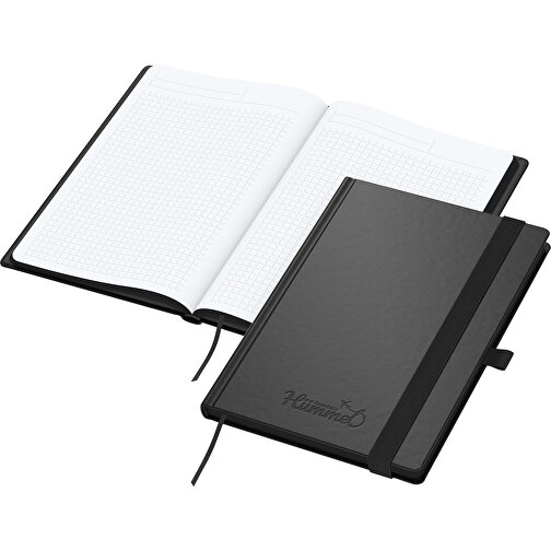 Notizbuch Black-Book Bestseller A5 , schwarz, Hochweißes Schreibpapier 90 g/m², 21,00cm x 14,80cm (Länge x Breite), Bild 1