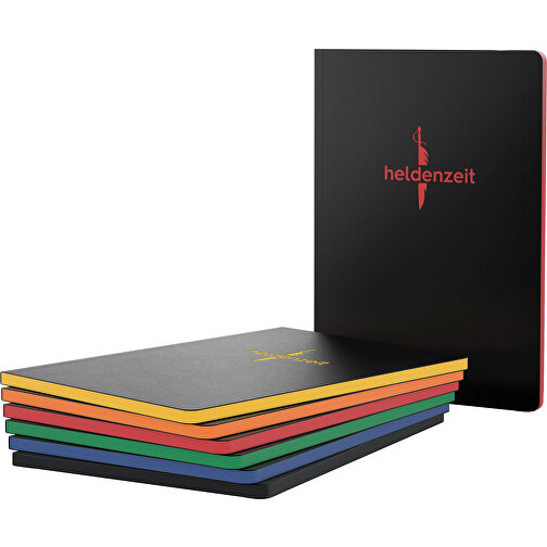 Notizbuch Tablet-Book Slim Bestseller Pocket, Gelb , schwarz, gelb, Hochweisses Schreibpapier 80 g/m², 15,20cm x 9,40cm (Länge x Breite), Bild 2