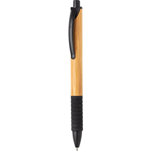 Bambus & Weizenstroh Stift, Schwarz , schwarz, Bambus, 14,20cm (Höhe), Bild 1