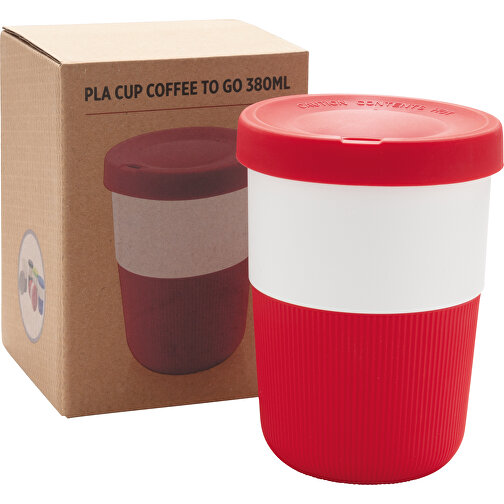 PLA Cup Coffee-To-Go 380ml, Rot , rot, PLA, 11,50cm (Höhe), Bild 7