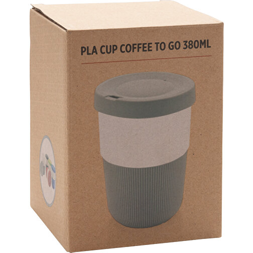 PLA Cup Coffee-To-Go 380ml, Grau , grau, PLA, 11,50cm (Höhe), Bild 8