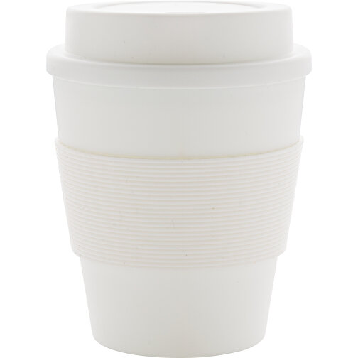 Wiederverwendbarer Kaffeebecher 350ml, Weiß , weiß, PP, 11,80cm (Höhe), Bild 2