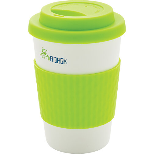 Wiederverwendbarer Kaffeebecher 270ml, Grün , grün, PP, 11,80cm (Höhe), Bild 4