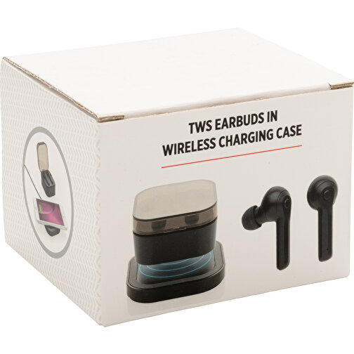TrueWireless Ohrhörer In Kabelloser Ladebox, Schwarz , schwarz, ABS, 10,80cm x 7,80cm (Länge x Höhe), Bild 2