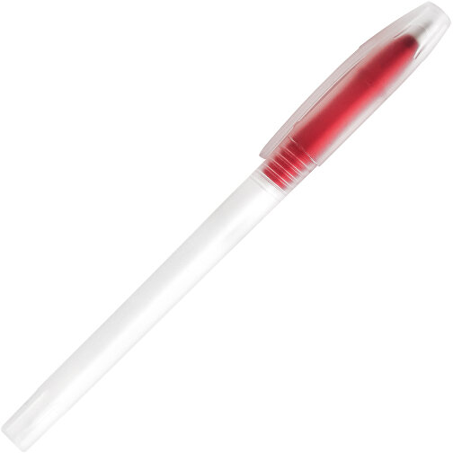 LUCY. PP-Kugelschreiber Mit Farbiger Spitze , rot, PP Kunststoff, , Bild 2