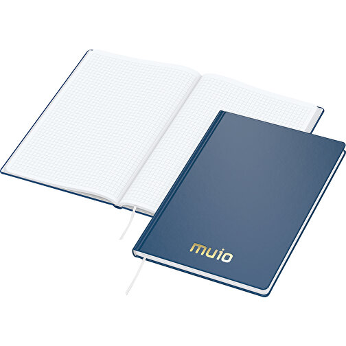 Notisbok Easy-Book Basic bestselger Large, mørkeblå inkl. gulltrykk, Bilde 1