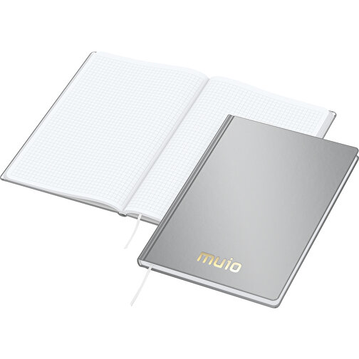 Notebook Easy-Book Basic bestseller Large, silver inkl. guldprägling, Bild 1