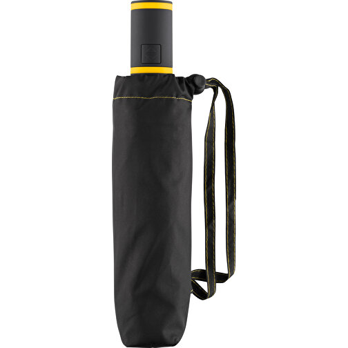 Taschenschirm FARE® AOC Mini Style , Fare, schwarz-gelb, 100% Polyester-Pongee (recycelt & waterSAVE®), , Bild 2
