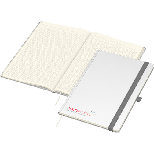 Notebook Vision-Book Cream A4 Bestseller, vit, silkesscreentryckt digitalt, Bild 1