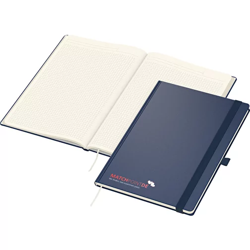 Cahier Vision-Book Cream A4 Bestseller, bleu foncé, sérigraphie numérique, Image 1