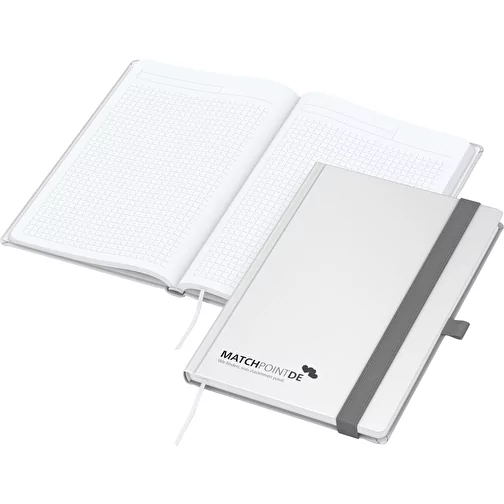 Cahier Vision-Book Blanc A5 Bestseller, blanc, gaufrage noir brillant, Image 1