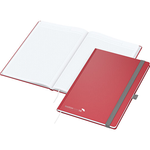 Notebook Vision-Book White A4 Bestseller, röd, silverprägling, Bild 1
