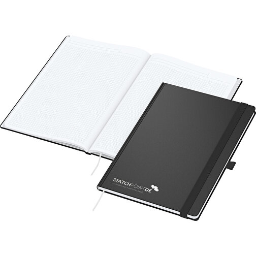 Notebook Vision-Book White A4 Bestseller, svart, silverfärgad prägling, Bild 1