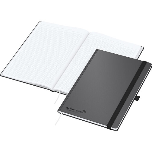 Cuaderno Vision-Book Blanco A4 Bestseller, antracita, relieve negro brillante, Imagen 1