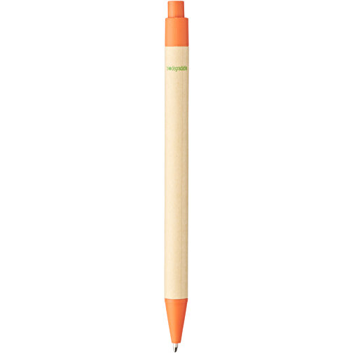 Berk Kugelschreiber Aus Recyceltem Karton Und Mais , Green Concept, orange, Recycelter Karton, Getreide Kunststoff, 14,00cm (Länge), Bild 3