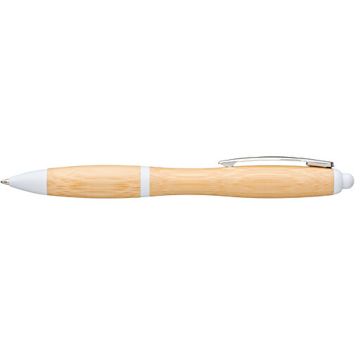 Nash Kugelschreiber Aus Bambus , Green Concept, natur / weiss, Bambusholz, ABS Kunststoff, 14,00cm (Länge), Bild 7