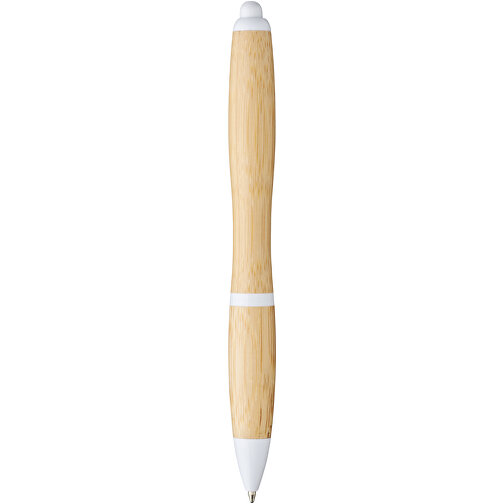 Nash Kugelschreiber Aus Bambus , Green Concept, natur / weiss, Bambusholz, ABS Kunststoff, 14,00cm (Länge), Bild 3